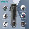 Tagliacapelli Originale VGR 683 Macchina Professionale per Tagliare i Capelli Barbiere Ricaricabile Rifinitore per Capelli Display Digitale Rifinitore Testina ad Olio Tagliacapelli per Uomo