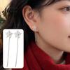 Charming Gift for Women 1 Pair Snowflake Earrings Women, Sparkling Dangle Earrings, Winter Long Daily Commuter Fashion Jewelry Chain Ear Line