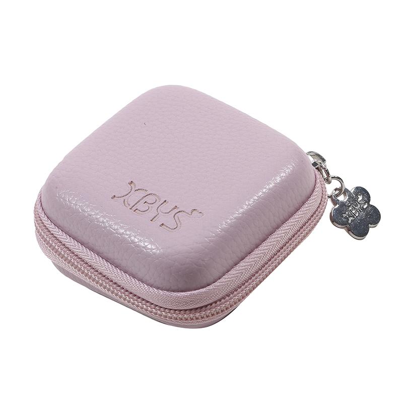 Portable Storage Case Mini Hard Shell Digital Gadgets Storage Bag Leather Earphone Charger Case Data Cable U Disk Organizer Case