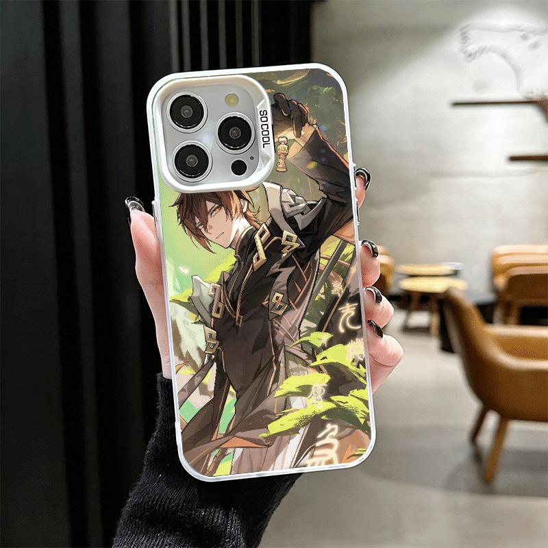 Genshin Impact Zhongli Shockproof Phone Case for iPhone 17 Air 16 16E 15 Pro Max 14 Plus 13 Mini 12 Back Cover Anti Fall Fundas