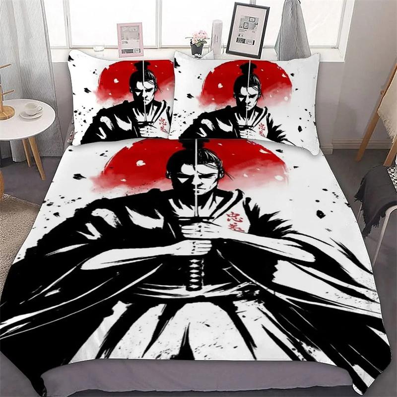 Soft Warm 3D Print Tokyo Samurai Bed Size Boys Girls Adults King Queen Twin Comforter Quilt