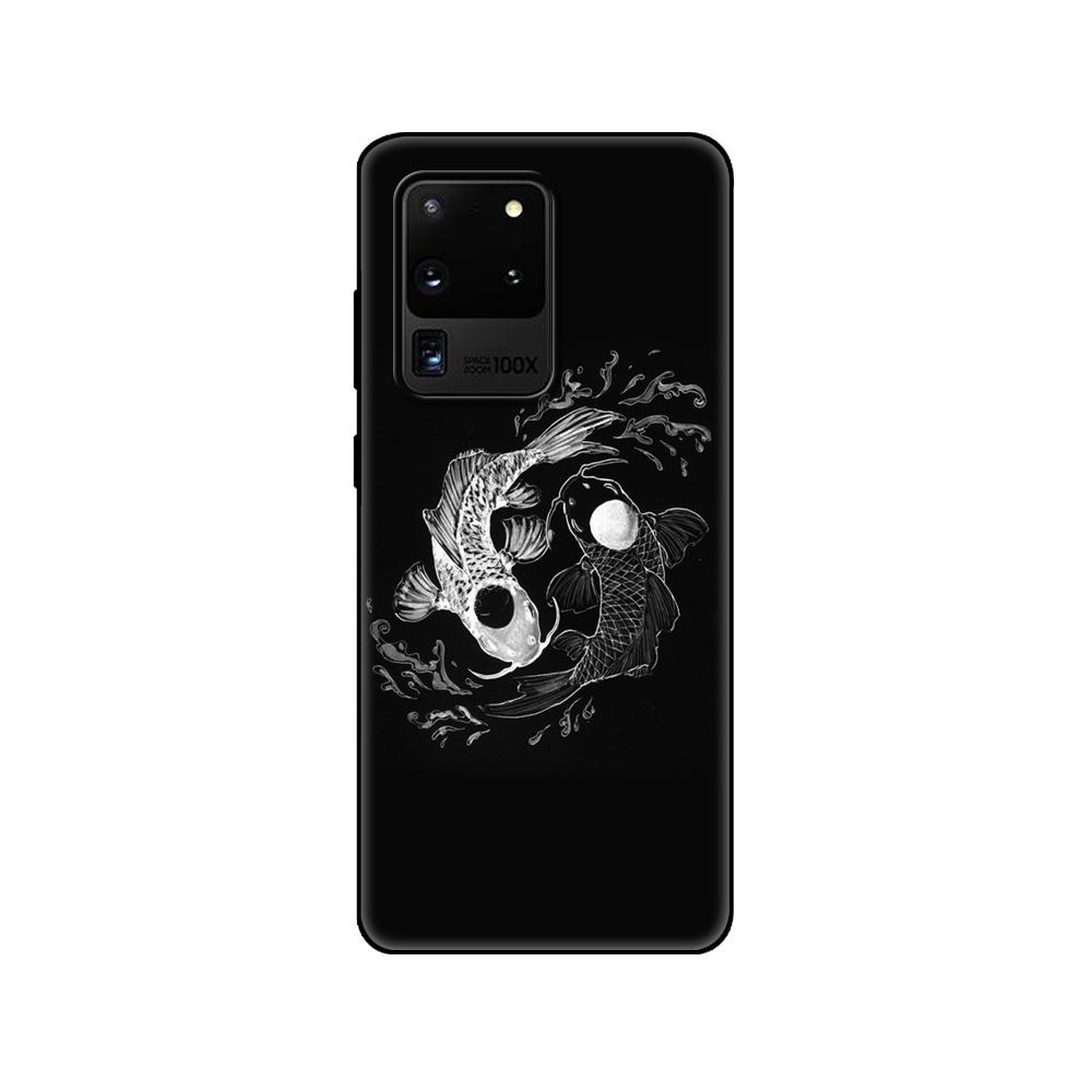 

Черный чехол из ТПУ для Samsung Galaxy S20 /S20 PLUS/S20 ultra/S20+ /S20FE задняя крышка черный белый цветок розы Samsung S20 FE