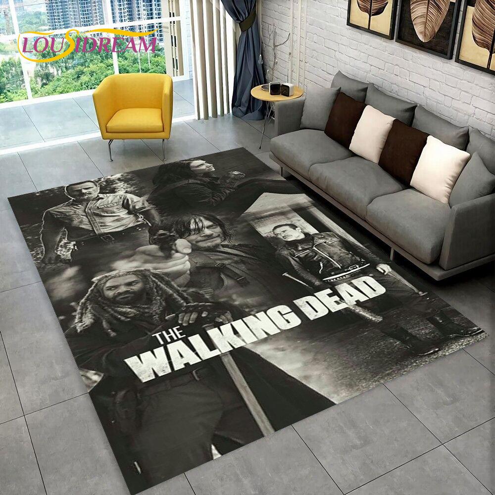 The Walking Dead Horror Area Rug Large,Carpet Rug for Living Room Bedroom Sofa Doormat Decoration,Kids Play Non-slip Floor Mat