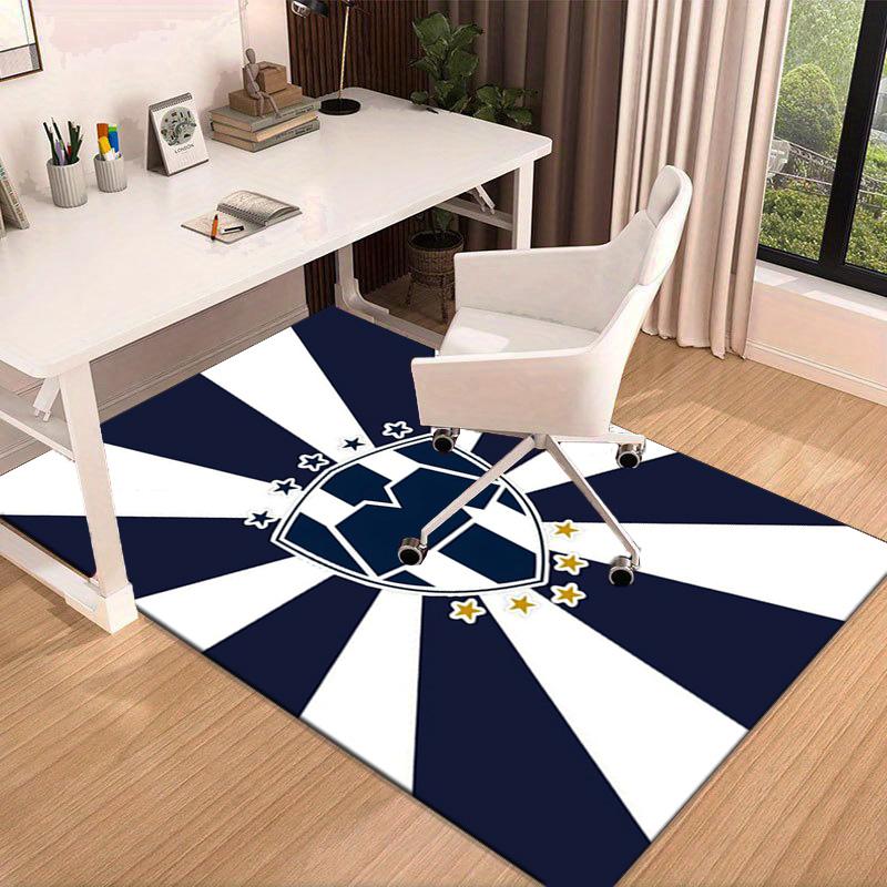 Monter-rey Football Crest Art Printed Area Rug for Office, Chair Rug, Decorative Carpet Floor Mat, Large Size Fan gifts Christmas gifts