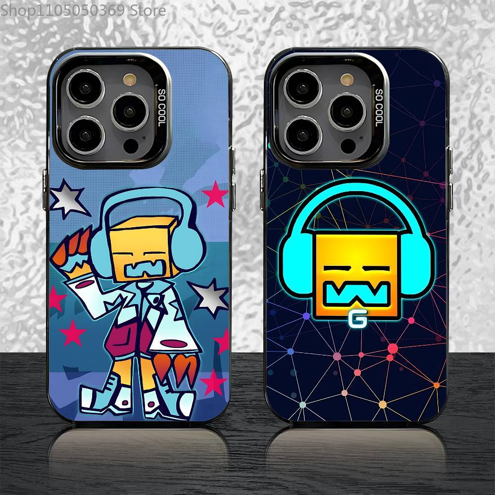 G-Geometry Game D-Dash Telefoonhoesje Voor iPhone 17,16,15,14,13,12,11,Pro,Max,Plus,Mini,Air,SE4 Zwart Mat Schokbestendige Cover