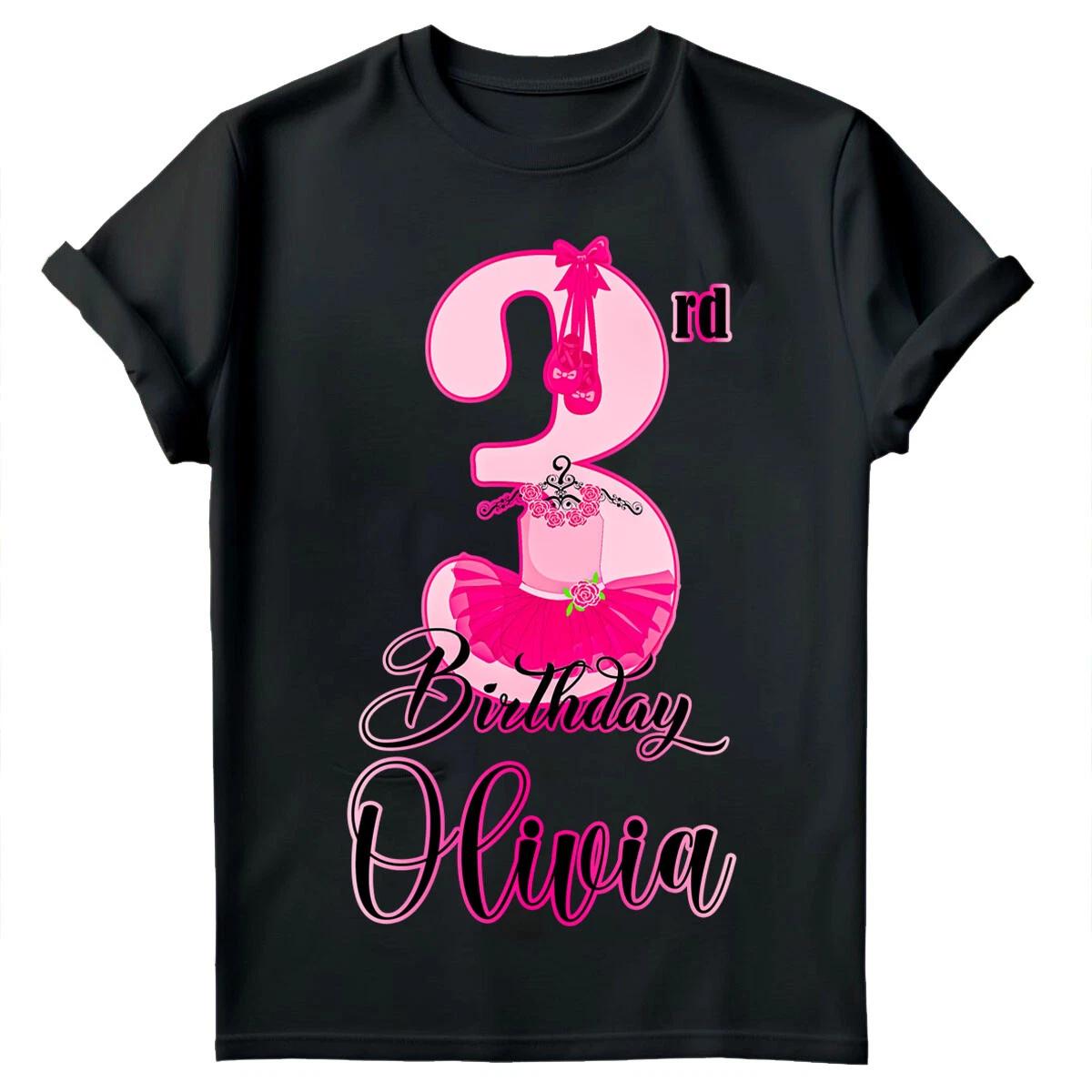

Personalised Kids Birthday Party Funny Gifts Boys Girls T-Shirts Tee Top #3 S