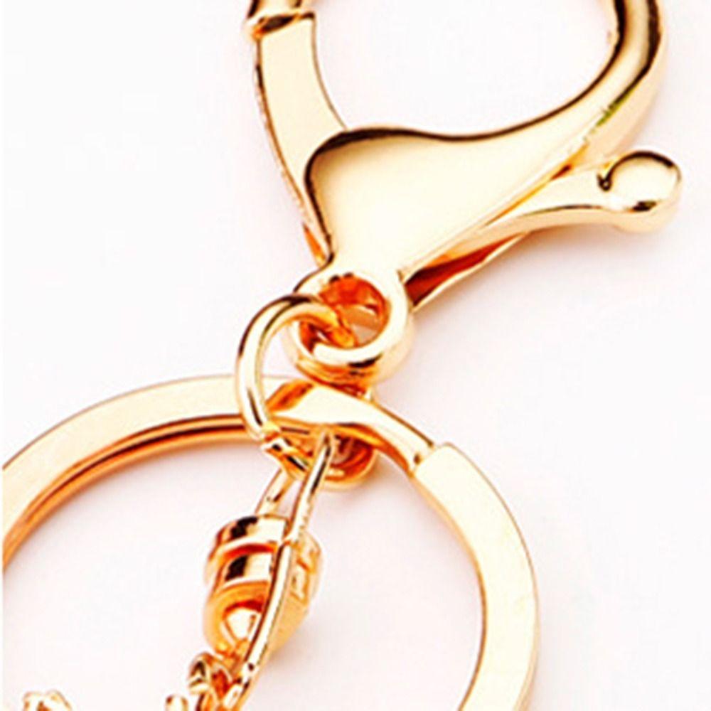 Fortune Rhinestone Snake Keychain Exquisite Women's Bag Pendant Cute Snake Lucky Pendant  Couple