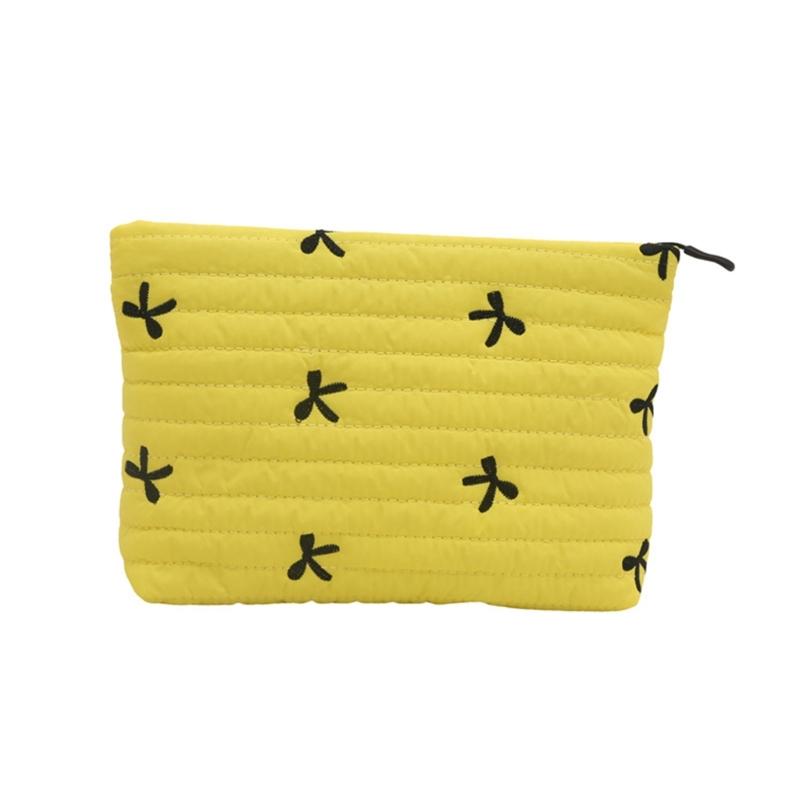 

Modern Bowknot Designs Cosmetic Bag Convenient Bowknot Designs Toiletry Bag Perfect For Students And Professionals жёлтый