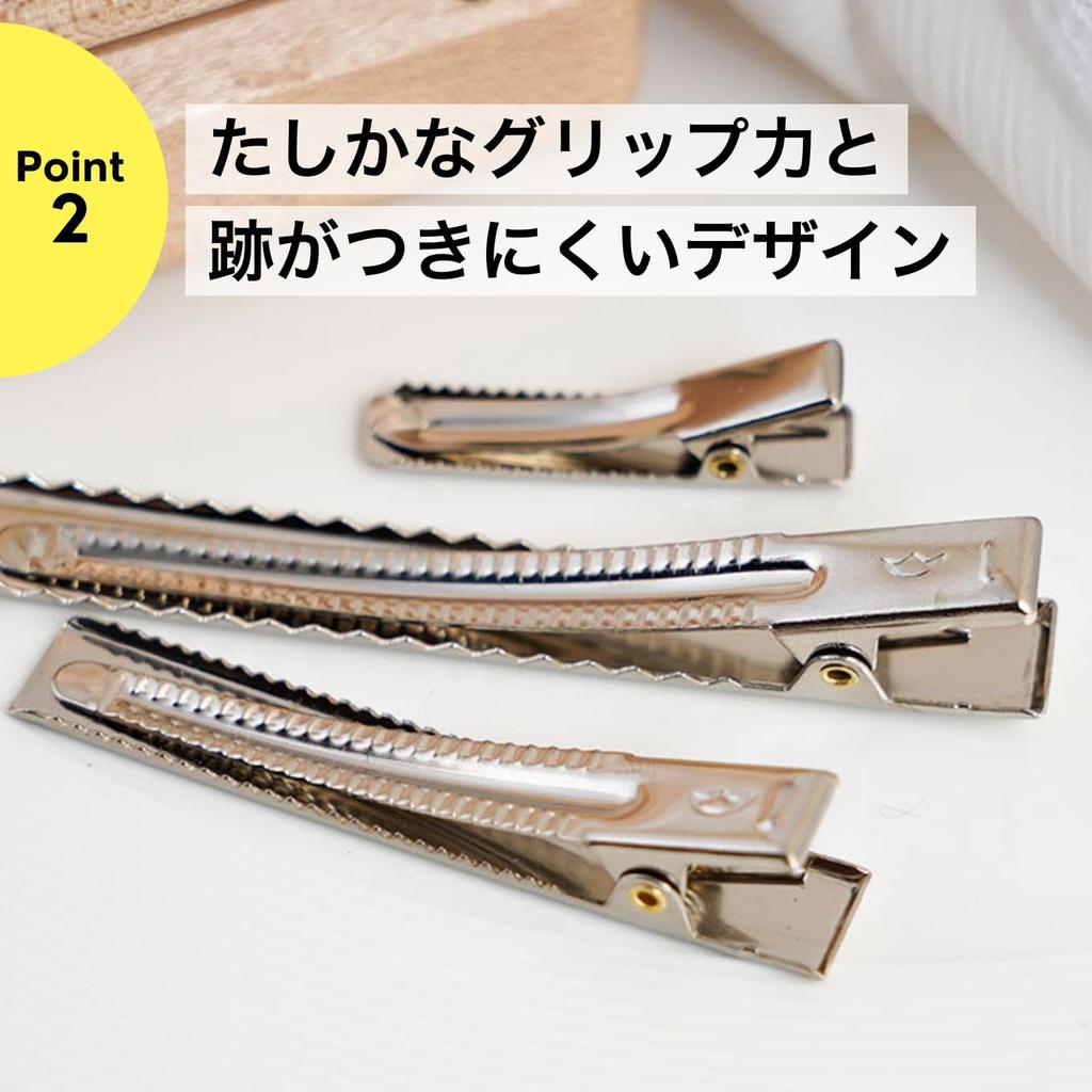 Hair Clips, Approximately 50 Pieces, Hairpins, Curved Pins, Hair Clips, Metal Fittings, Hair Accessories, Parts, NYANDELMO, Black, 5cm