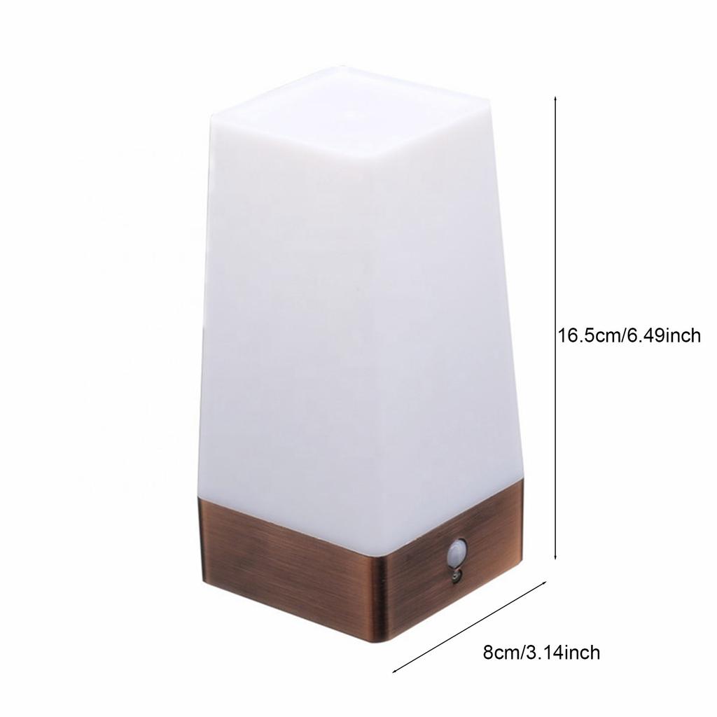 PIR Motion Sensor Light Bedside Lamp LED Desk Lamp Bedroom Night Light Battery Powered Small Table