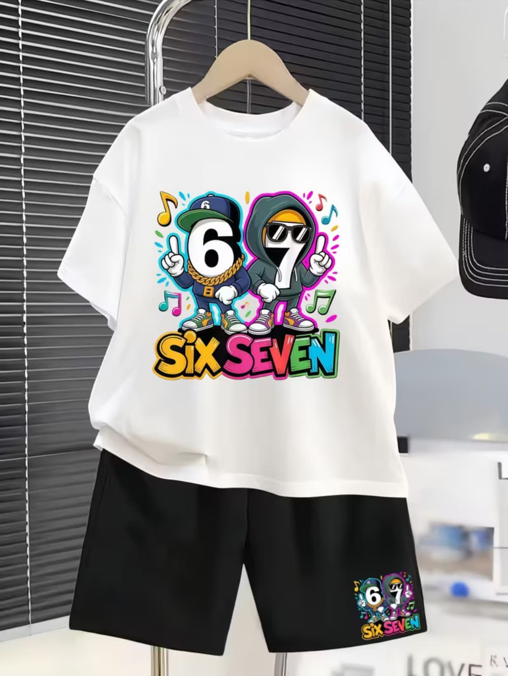 2026 New Cool and Funny Printed Shorts Set Fashionable Children s Casual Outfit 100