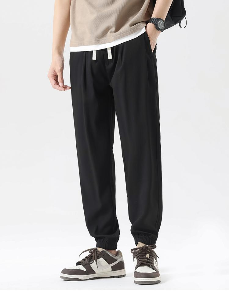 Tech Cool Tencel Summer Thin Casual Long Pants Men's Pants Leg Tight Sports Pants