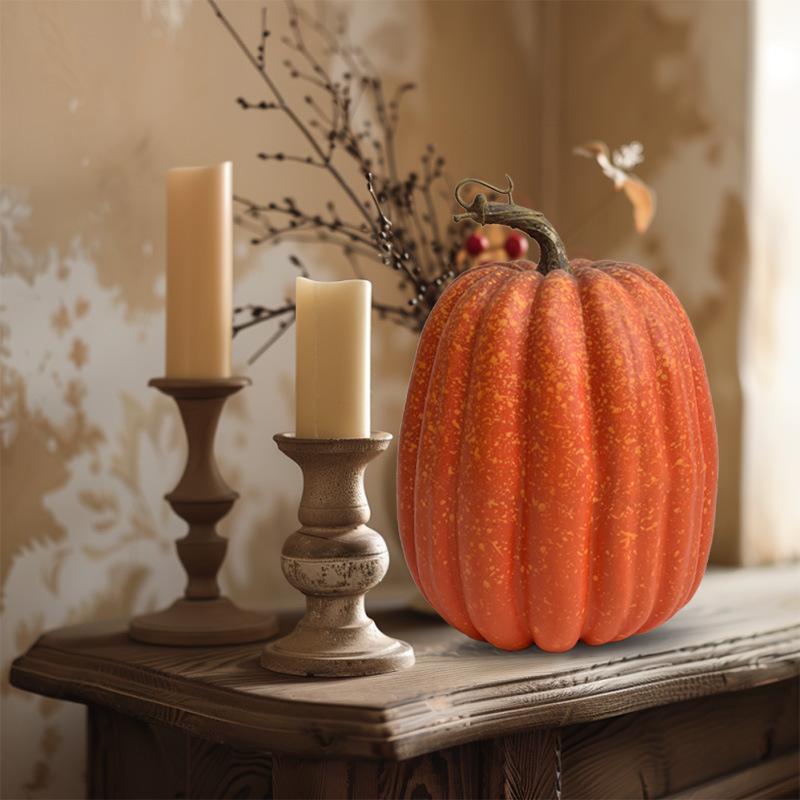 

Large Artificial Foam Pumpkin - Lifelike Decoration, Suitable for Halloween and Thanksgiving Activities, Can Draw DIY Crafts