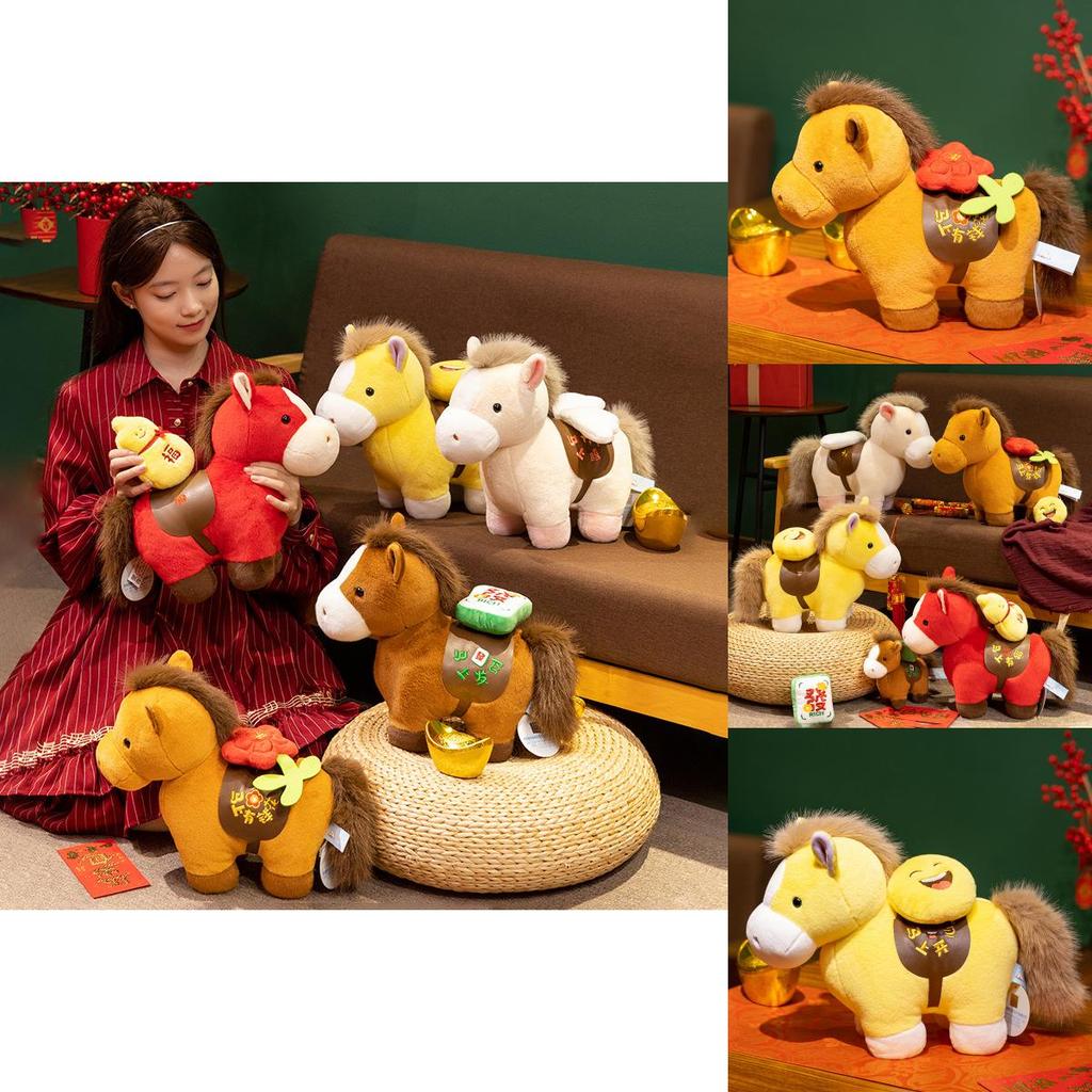 Pferd Jahr Tierkreis Plüschtier mit Polyesterfaserfüllung für chinesische Neujahrsfeiern