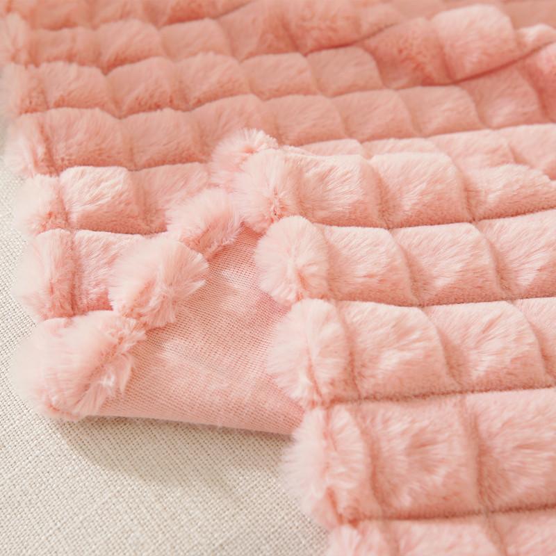 Superweicher Sofabezug aus kariertem Kaninchenfellimitat, Handtuch für 1/2/3/4/5-Sitzer, Plüsch-Sofaüberwurf, Decke, Couch-Schonbezug für Kinder und Hunde