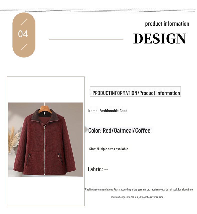Stylish Windbreaker Jacket for Plus-Size Moms - Spring & Autumn Collection
