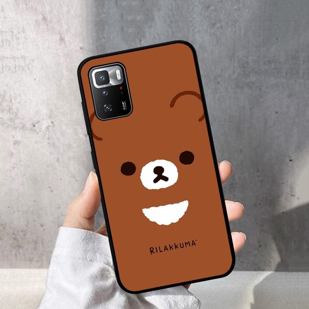 Cute Rilakkuma Phone Case For Redmi Note 4 X 5 A 6 7 8 T 9 9S 10 11 11S 11Epro Poco M3 Pro