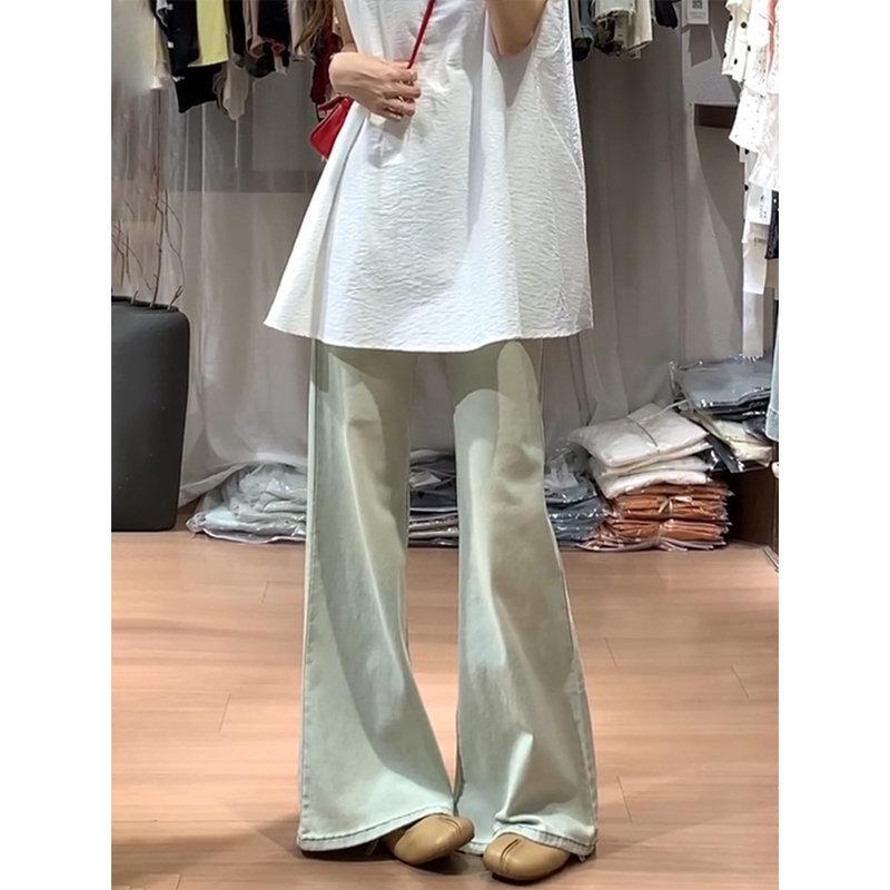 Women s Light-Wash High-Waisted Wide-Leg Jeans, Spring 2025: Loose, Flared, Slimming Straight-Leg Design M (Recommended for 98-108 lbs)