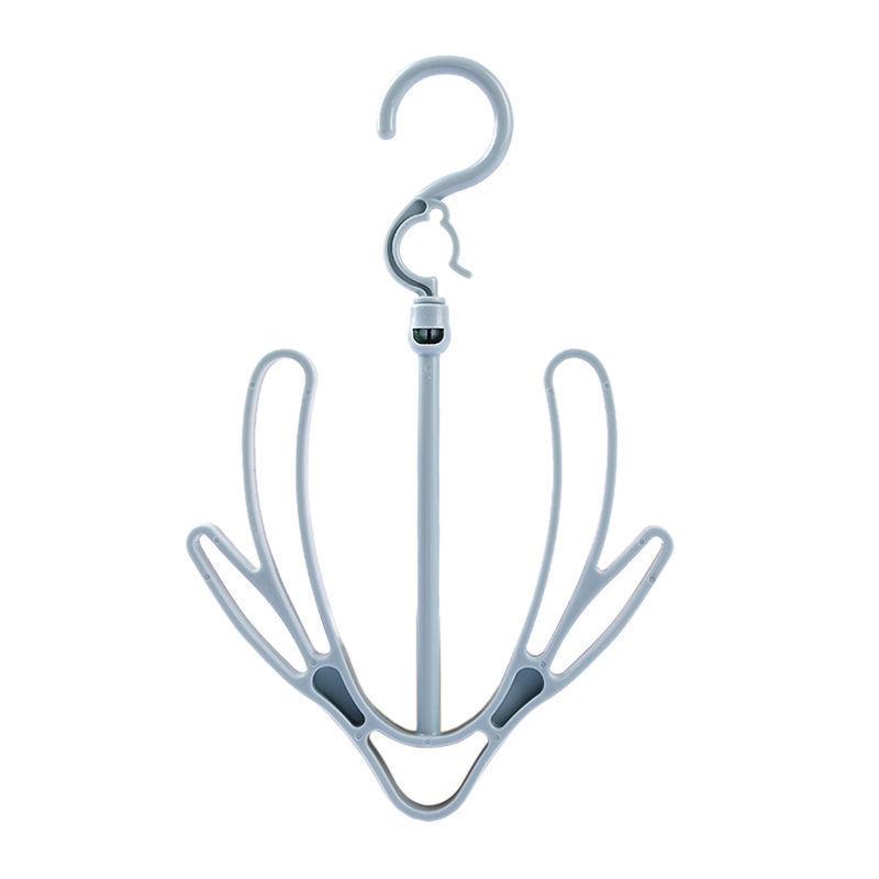 360-Degree Rotating Folding Shoe Drying Rack with Multiple Hooks