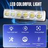 Motorcycle LED Spotlights Headlights 6 Lens Multicolor Lights Driving Light Fog Lamp Motorbike Scooter Running Lamp 12V