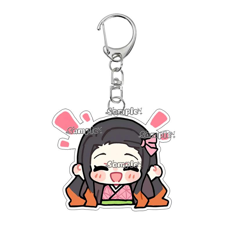 Cartoon Tsuyuri Kanawo Shinobu Excitement Fashion Anime Characters Acrylic Keychain Decor Charm Ornaments Car Key Ring Gifts Toy