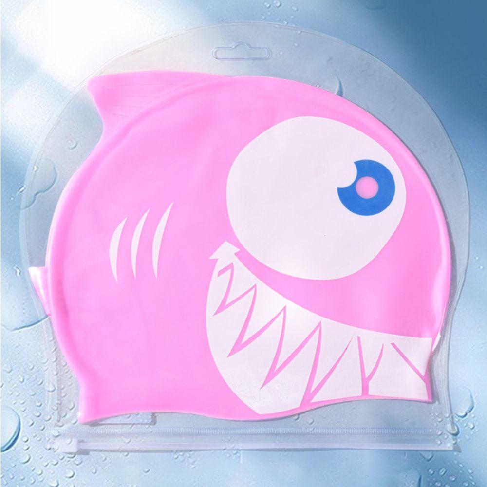 Waterproof Swimming Equipment Silicone Children's Pool Cap Cute Swimming Cap