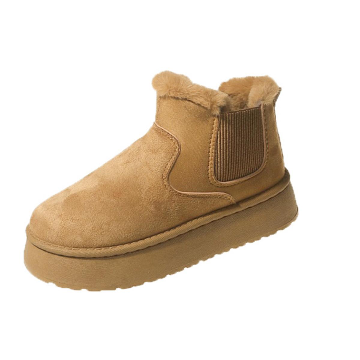 

Зимние ботинки женские новые резиновые ботинки на толстой подошве для улицы повышенного комфорта теплые прогулочные хлопковые ботинки модные зимние ботинки 41 жёлтый