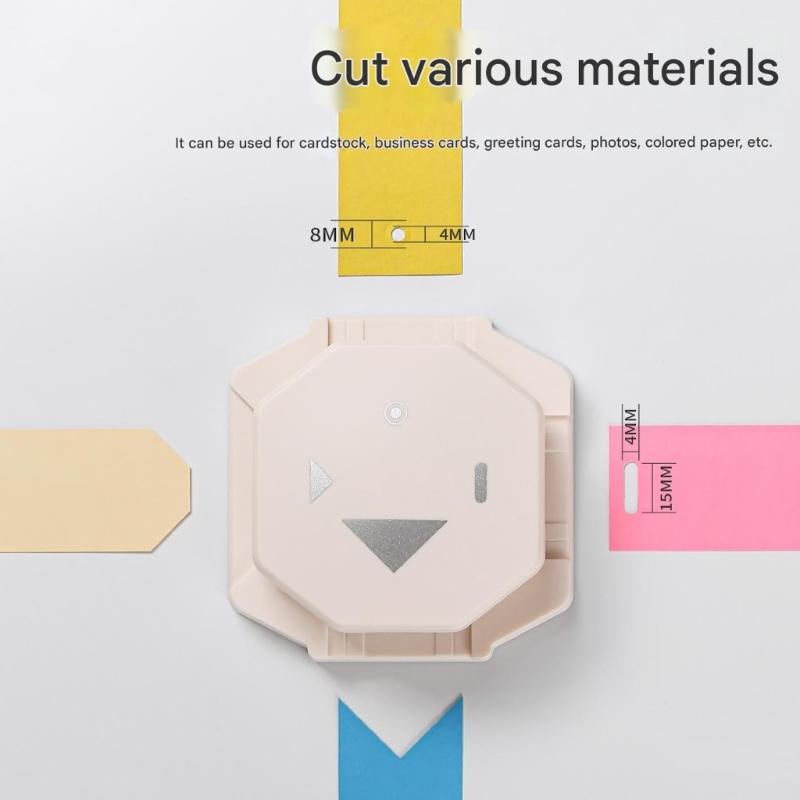 4 In 1 Scrapbooking Edge Decorator Efficient Hole Punch High Capacity for Quick Document Handling with Compacts Size