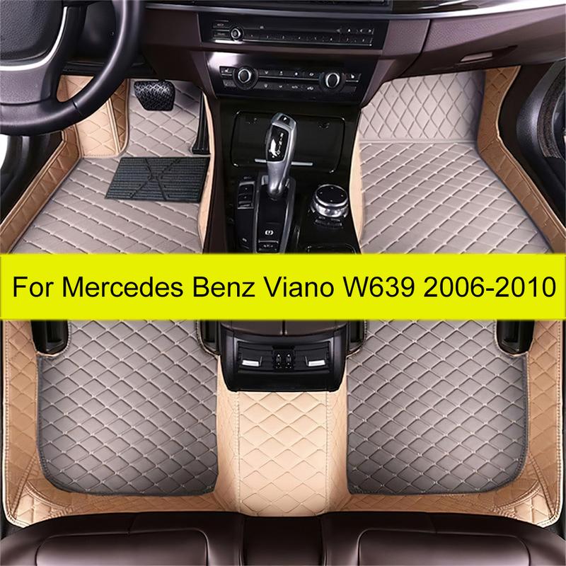 Car Floor Mats For Mercedes Benz Viano W639 2006 2007 2008 2009 2010 Auto Foot Pads Carpet Cover Interior Accessories
