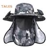 Wide Brim Sun Hat with 2 Solar Fan UV Protection Bucket Hat with Neck Flap And Face Guard 3 Speed Adjustable Fan Hat for Outdoor Fishing Camping