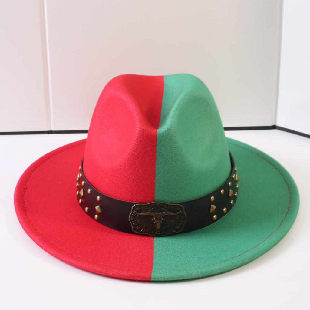 Popular European and American Classic Double-color Wide-brimmed Top Hat Men's and Women's Fashion OL Style Cowboy Hat Jazz Hat