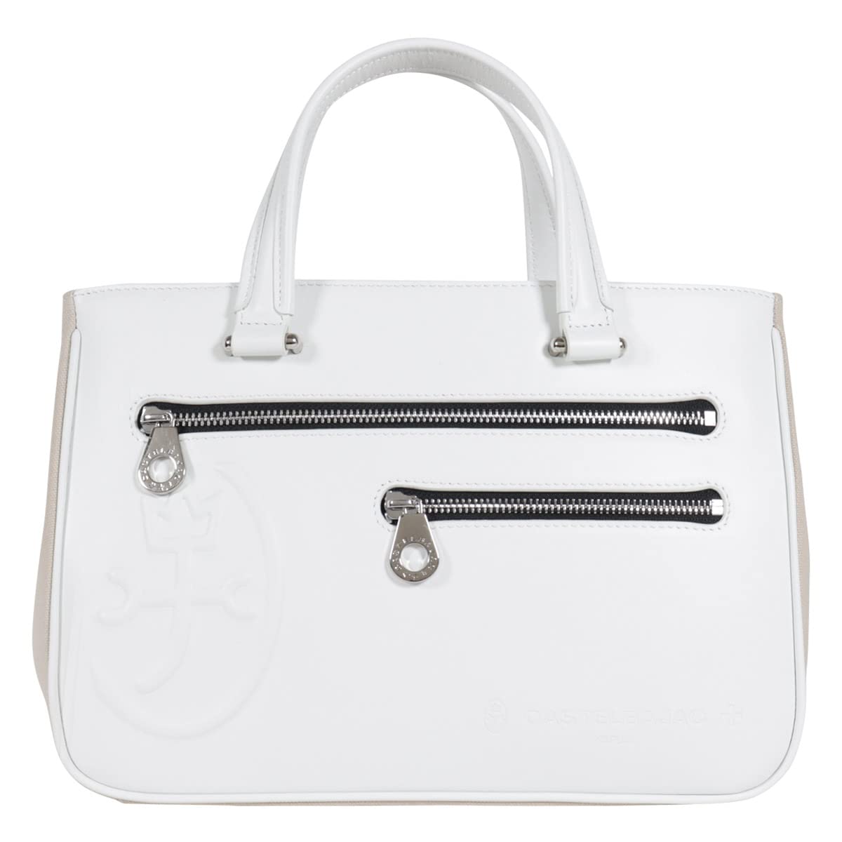 

Driving Tote Tote Bag Genuine Leather Torie II 075502 Mini Tote Cowhide White [Castelbajac] Men s [31]
