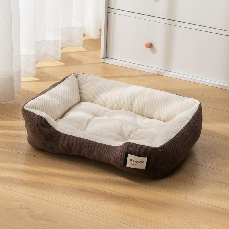 

New Kennel Small and Medium-sized Dogs Are Not Easy To Stick To The Fur Dog Bed Warm Dog Cushion Cat Sleeping Mat Pet Nest S коричневый