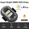 6Pcs RGB Led Car Strobe Lights Motorcycle LED Flash Position Wireless Light 8 Colors Aircraft Airplane Helicopter Warning Lights Accessories
