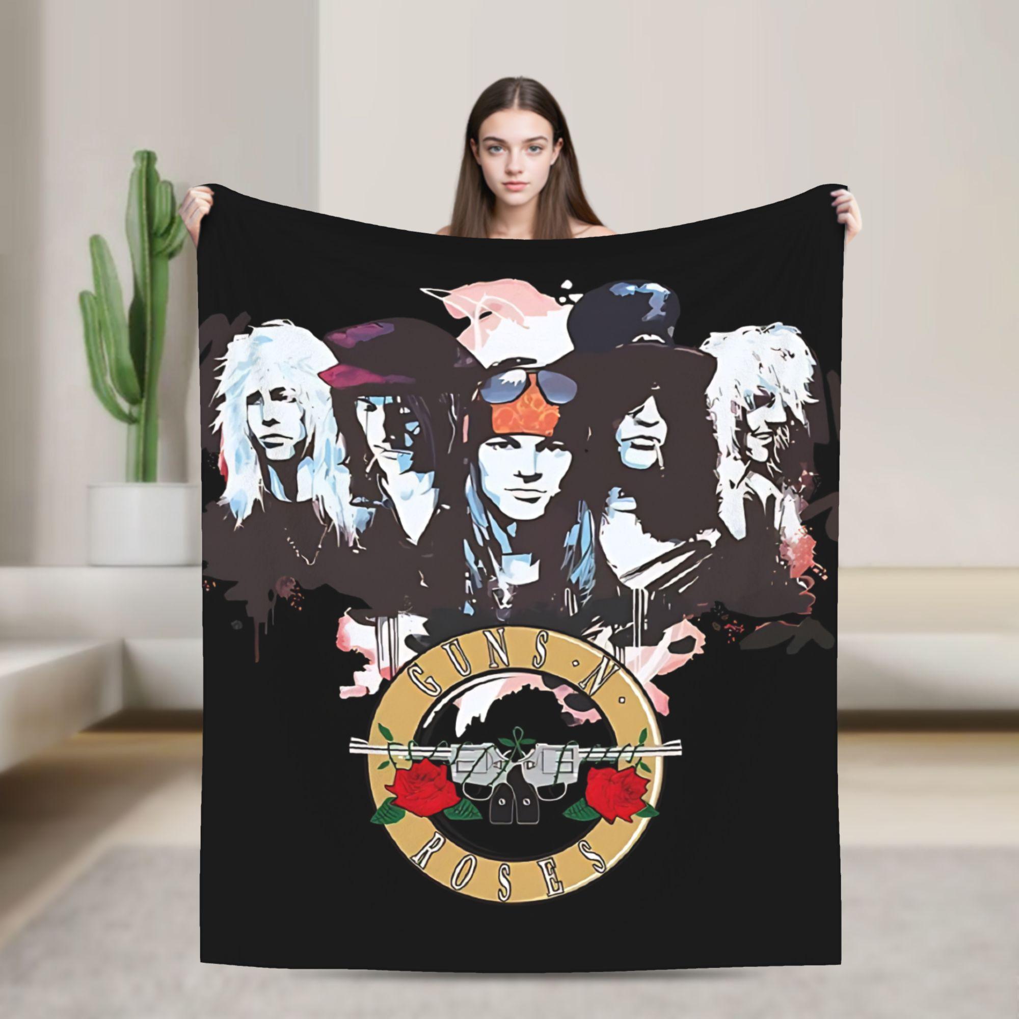 Guns N Roses Band  Blanket Quality Super Warm  Throw Blanket Winter Travel Office Home Decor Pattern Bedspread 75x90cm