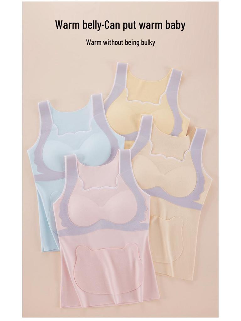 Developmental Girls' Thermal Vest with Chest Pads and Pockets for Junior High School Students