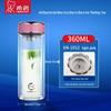 Heenoor Antibacterial Portable Double-Layer Glass Tea Infuser Cup