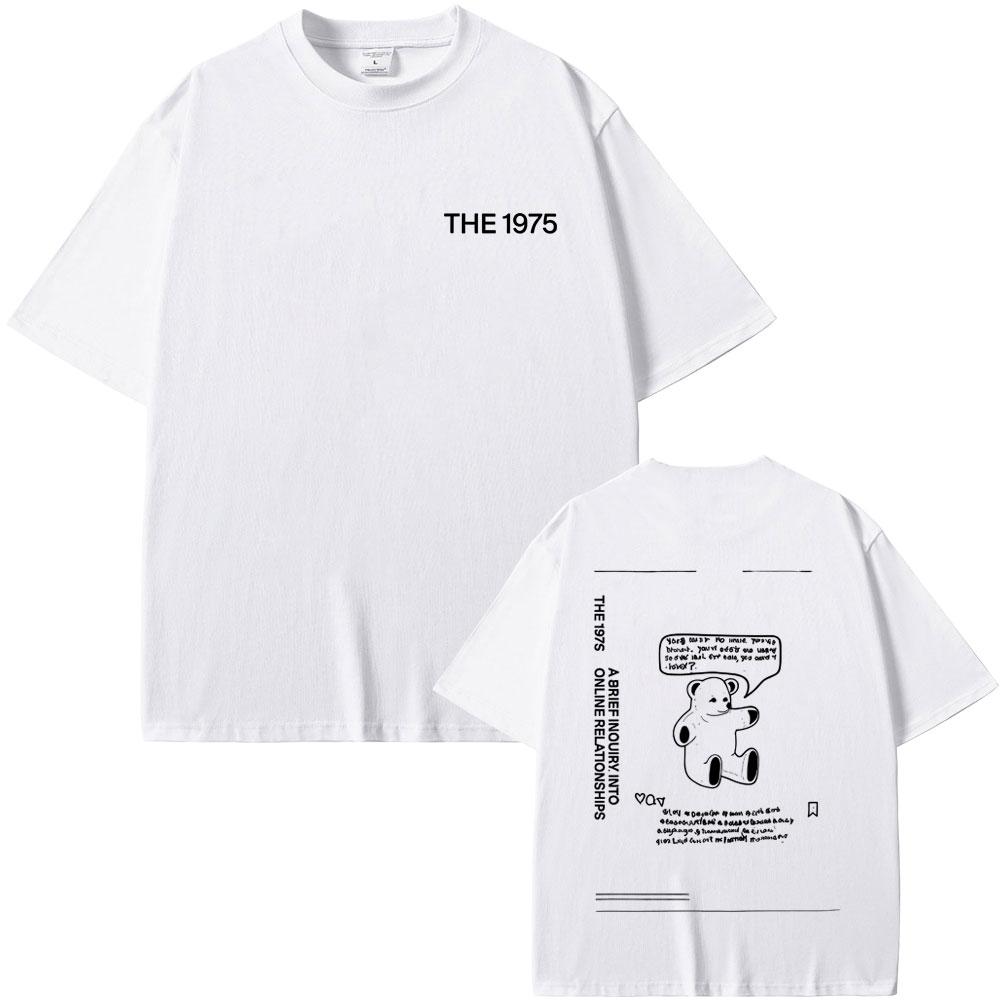 Alternative Rock Band The 1975 Bear Graphic T-shirt Men Women Casual Vintage T-shirts Men's Ov