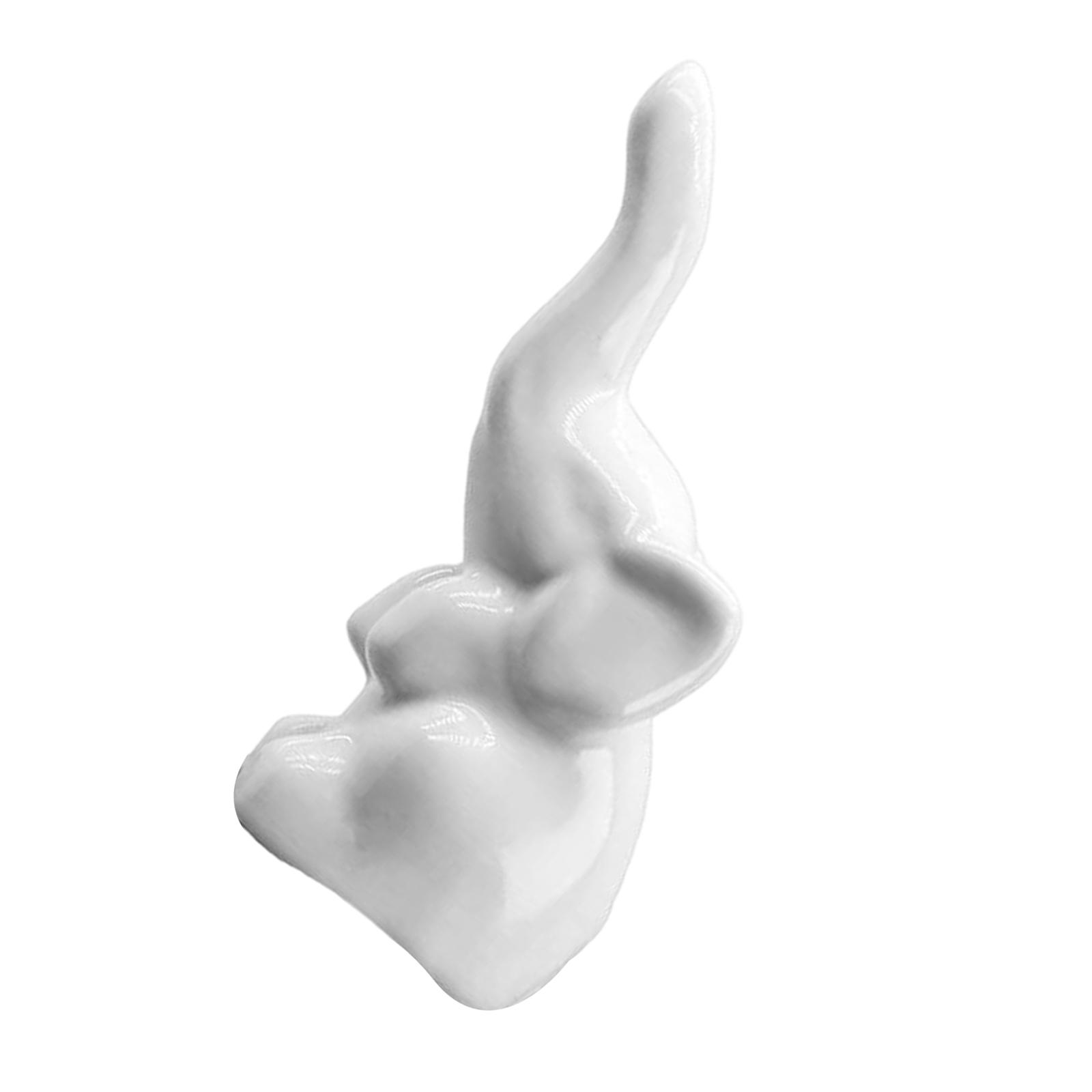 

Керамическая белая подставка для колец в виде слона, конус для украшений для обручальных колец и свадебных подарков, идеально подходит для любителей животных