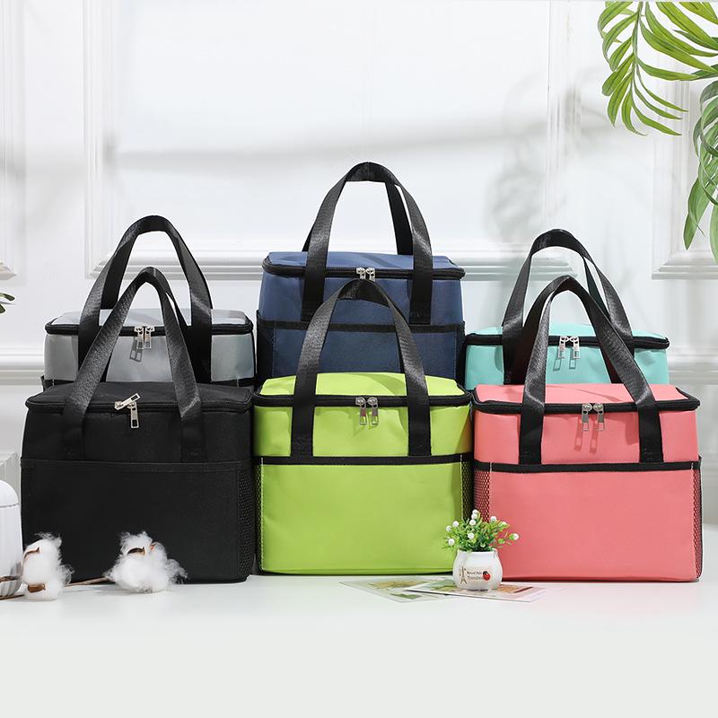 Portable XL Insulated Oxford Cloth Lunch Bag for Picnic and More