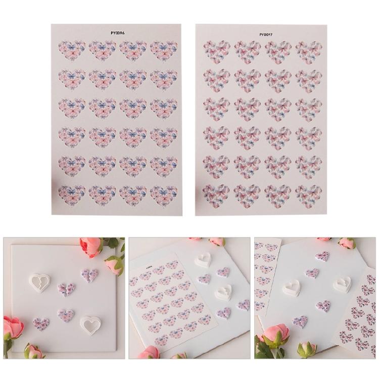 Heart Butterfly Clay Transfer Paper for Jewelry Making