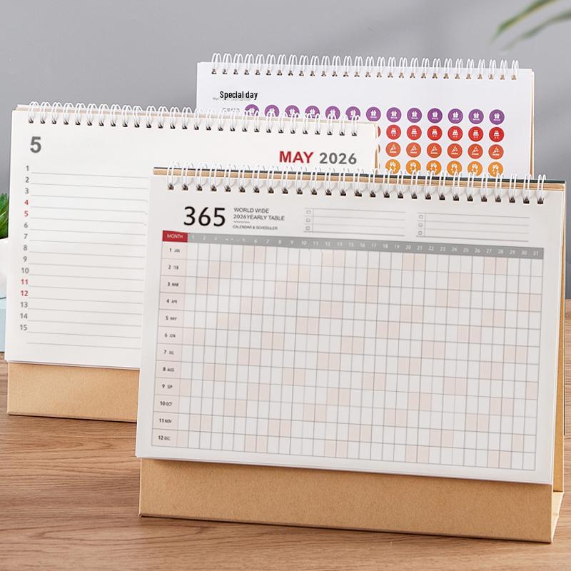 2026 Year of the Horse Simple Style Desk Calendar with Custom Logo and Memo Function