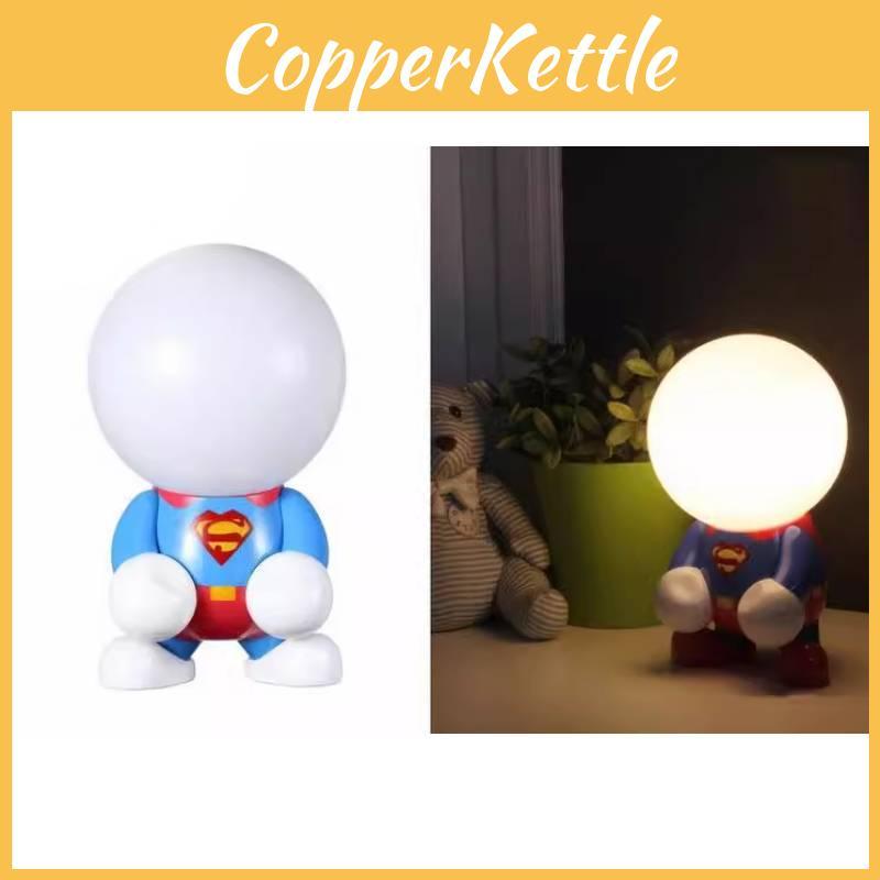 Superhero Cartoon Led Desk Lamp With Energy Saving Light For Kids Bedroom Decor