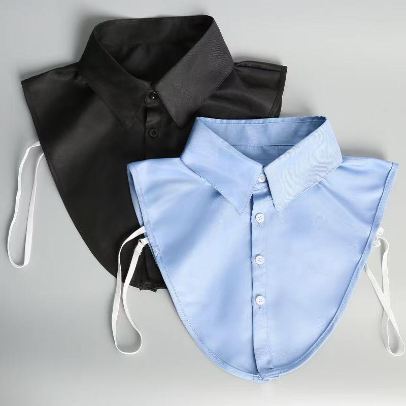 Women's Fake Collar: White Multi-Style Decorative Shirt Collar - Square, Stand-Up, Round Collars in Cotton for Spring & Autumn