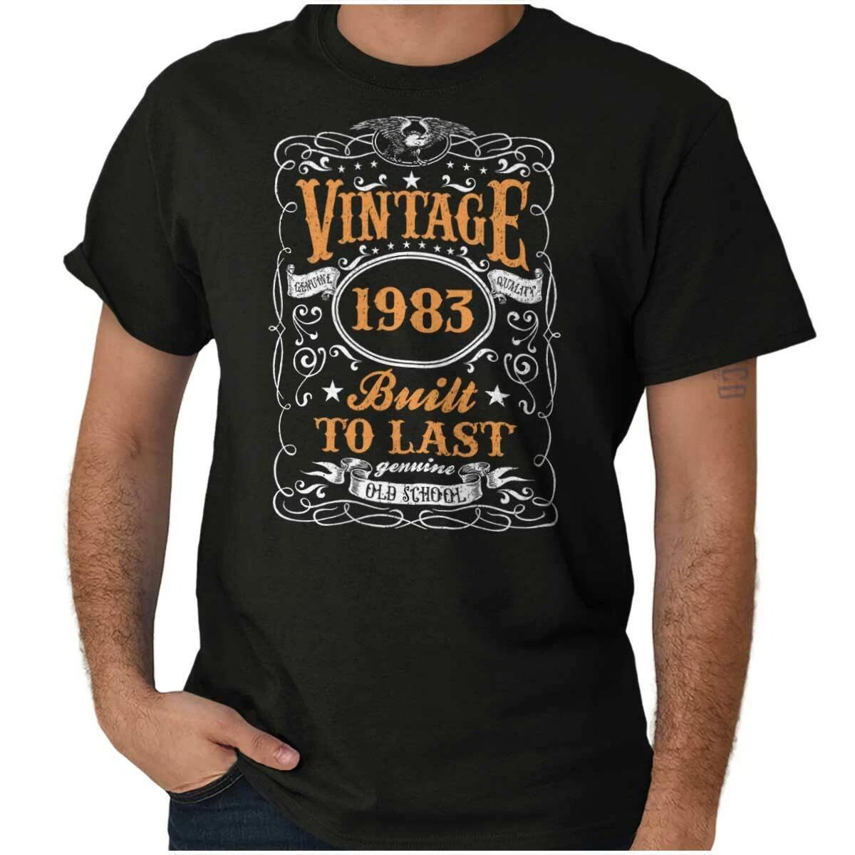 Vintage Genuine 1980 Birthday Built To Last Womens or Mens Crewneck T Shirt Tee M