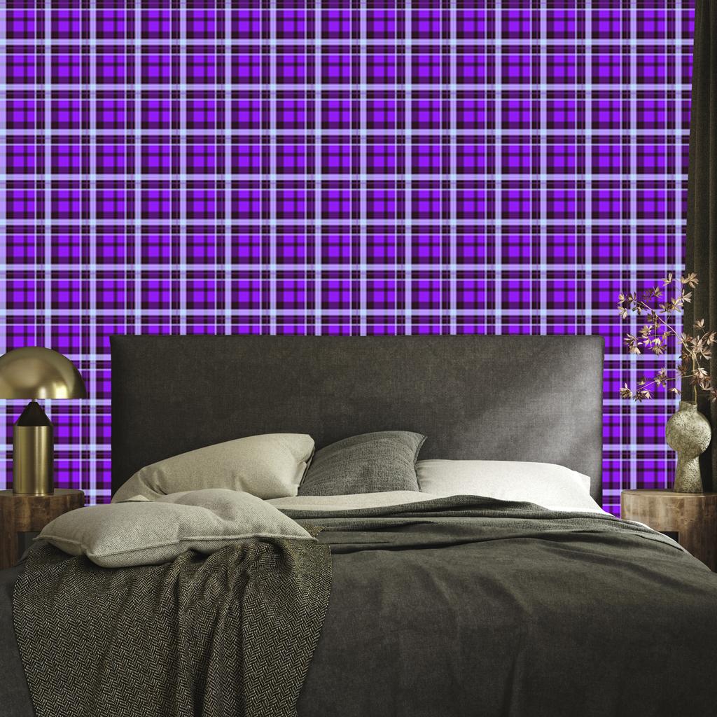 Purple Plaid Wallpaper - Purple, Plum, and Lavender 50x1000