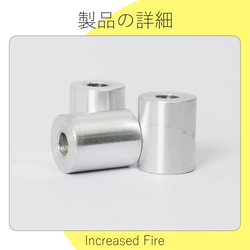 Increased Fire Aluminum Spacer, M8, 8.2mm ID x 20mm OD x 20mm Thick, Set of 3, Round Spacer Screw Standoff