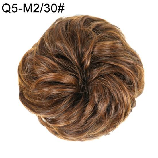Women Hair Bun Ponytail Extension Wavy Curly Messy Chignon Hairpiece Scrunchie