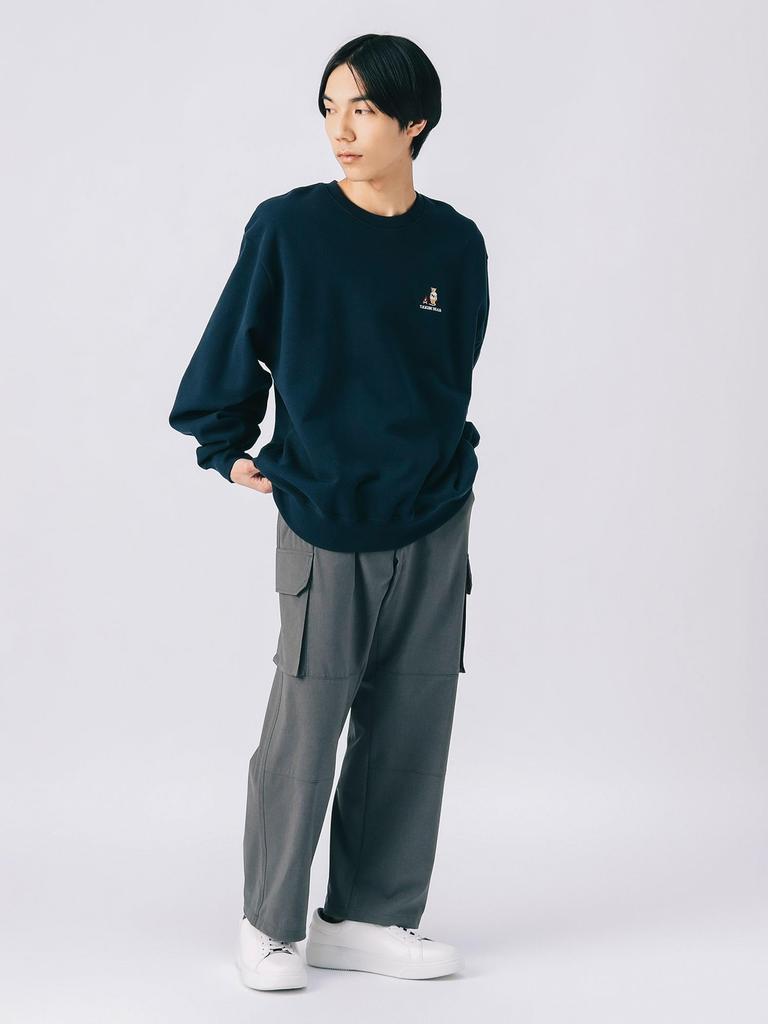 Beams Heart Takibi Bear Big Sweatshirt, Men's Navy, Size L
