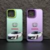 For Honda Emblem Mobile Phone Case For iPhone 11 12 13 14 15 16 Pro Max Plus Black Silicone Soft Case Cover Protector Accessorie LV4